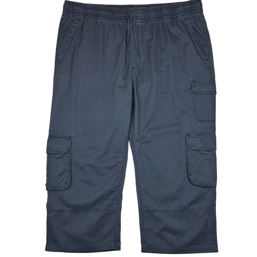 Old Navy Drapey Cargo Pants Comfort Waistband Wide Leg Women 2X Blackjack Gray